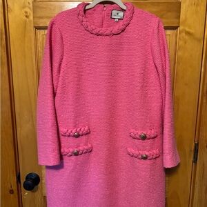 Tuckernuck Hot Pink Long Sleeve Jackie Dress, size XL